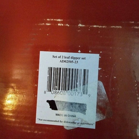 8" Leaf Dipper set of 2 Fall Autumn Thanksgiving Dips, Oils, Breads, etc - Picture 4 of 6